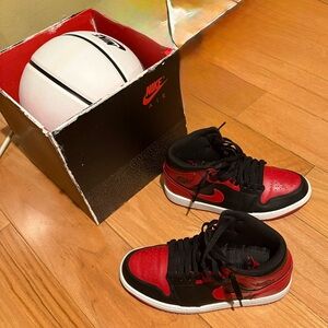 Nike Air Black and Red High-Top Sneakers